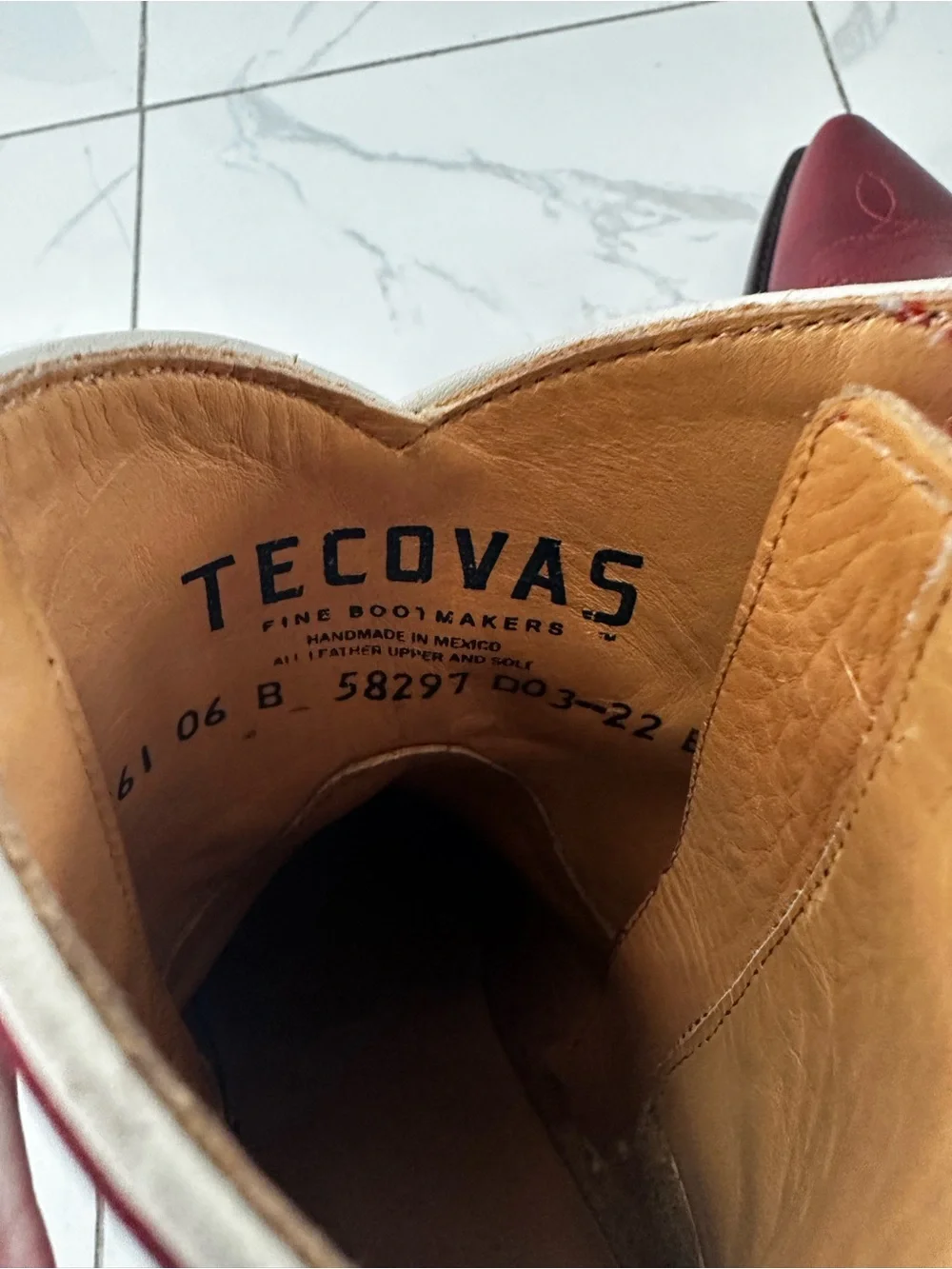 Tecovas The Daisy Scarlet (Red) Ankle Boots - Picture 7 of 10